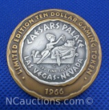 1966 Limited Edition Caesars Palace .999 Fine Silver $10 Gaming Token 37 grams