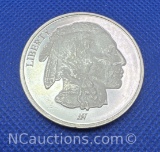 1 Troy Oz .999 Fine Silver Indian Head Buffalo Bullion Coin