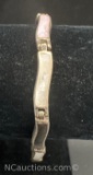Sterling Silver Abalone Inlay Link Bracelet 12 grams
