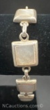 Sterling Silver Square Link Bracelet 20 grams