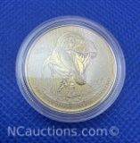 2016 T-Rex 1/4 Oz .9999 Fine Silver Bullion Coin With COA