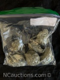 several rough natural pyrite nuggets, 557g