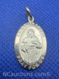 St Francis Sterling Silver Pendant 4 grams