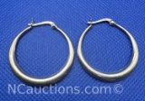 Sterling Silver Hoop Earrings 4 Grams