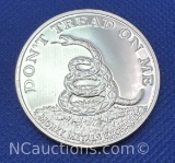 Boston Tea Party 1 Troy Oz .999 Fine Silver Dont Tread On Me Bullion Coin