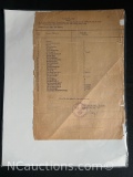 World War II era German document, specifically an inventory list