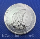 2017 Canadian Bear 1 1/2 Troy Oz .9999 Fine Silver Bullion Coin