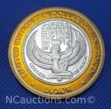 Limited Edition Luxor .999 Fine Silver $10 Gaming Token 37 Grams