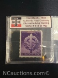 Third Reich - 1942 Authentic Nazi Germany Sturmabteilung Training Michel # 818 (6 Pfg)