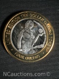 Limited edition $10 gaming token four queens Las Vegas