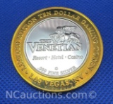 Limited Edition The Venetian .999 Fine Silver $10 Gaming Token 37 Grams