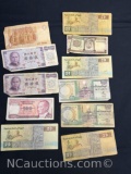 11 Foreign Currency Bank Notes Egypt, Turkey, morr