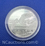 2014 Proof Canadian Owl 15 grams.9999 Fine Silver $50 Bullion Coin With COA