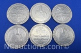 6 Four Queens Casino One Dollar Gaming Tokens