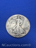 1939 Walking Liberty 90% Silver Half Dollar Coin