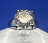 Preveli Sterling Silver Brilliant Round Cut Diamond Ring