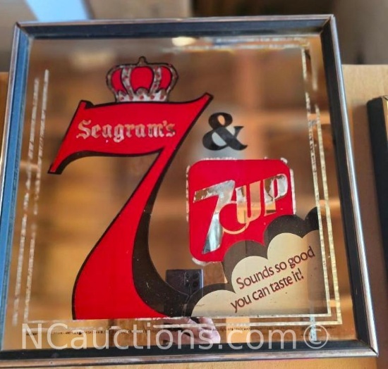 Seagrams Seven and 7up Bar Mirror