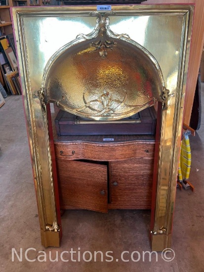 vintage circa fireplace mantle..