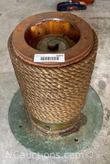 antique ship rope spool base