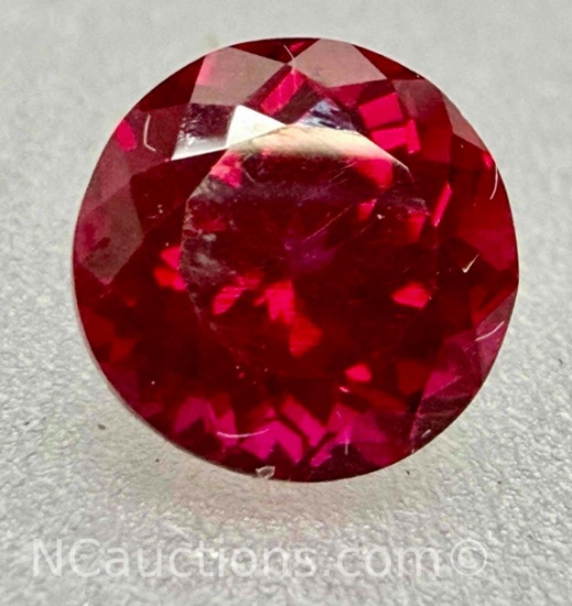 3.3ct Lovely Deep Red Ruby Brilliant Cut Gemstone Breath Taking