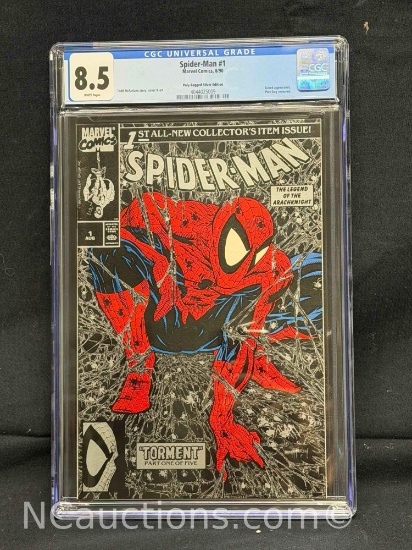 CGC 8.5 Spider-Man #1 Marvel Comics, 8/90 Poly-Bagged Silver Edition