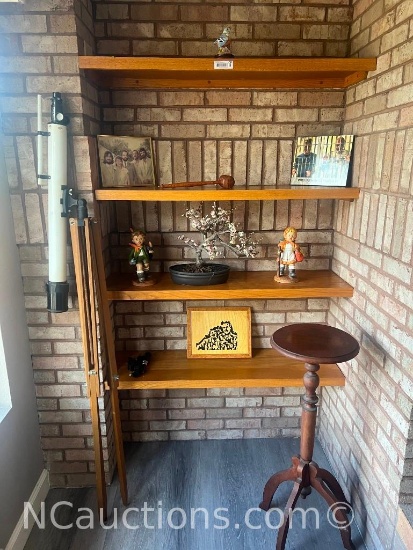 miscellaneous items, telescope, porcelain figurines, made by Erma and more