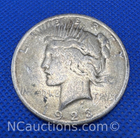 1923 Silver Peace Dollar 90% Silver Coin