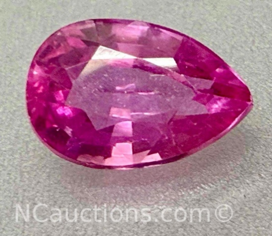 6.6ct Pink Sapphire Tear Drop Cut Gemstone, So many Facets!