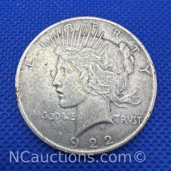 1922 Silver Peace Dollar 90% Silver Coin 26 Grams