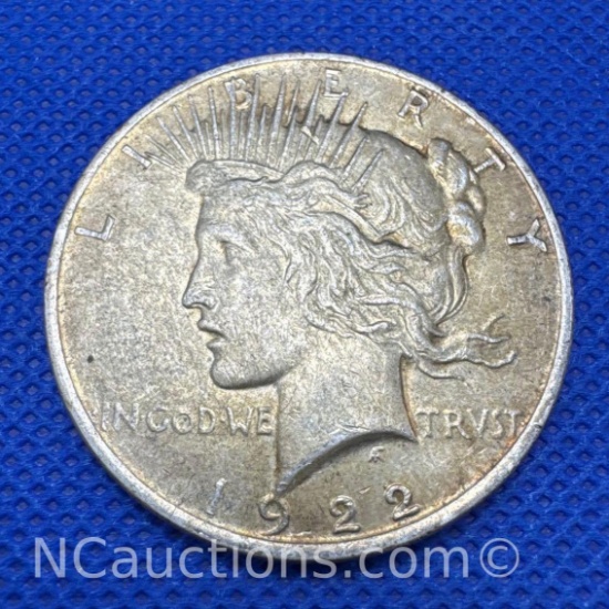 1922 Silver Peace Dollar 90% Silver Coin 26 GRAMS