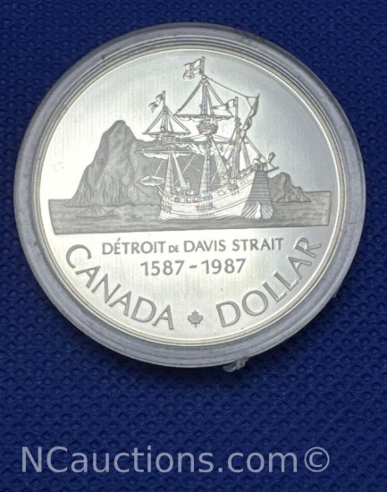 Royal Canadian Mint 50% Silver Canadian Dollar Coin With COA 23 GRAMS