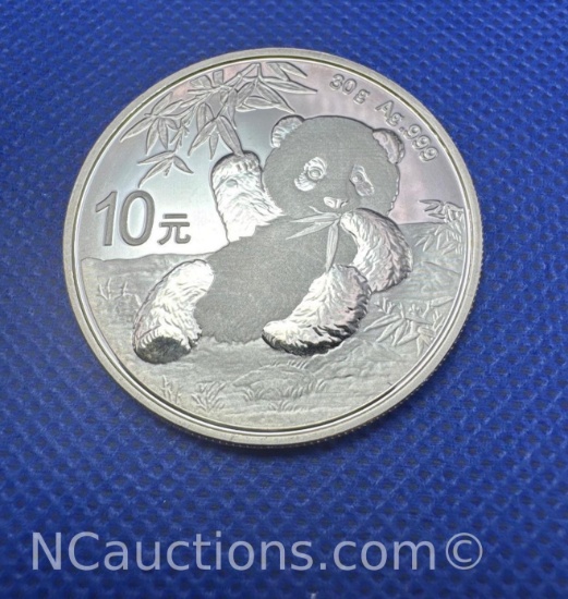 2020 30 Gram Fine Silver Panda Bullion Coin