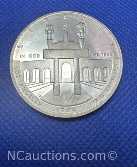 1984 Los Angeles Olympiad 90% Silver Dollar Coin 27 grams