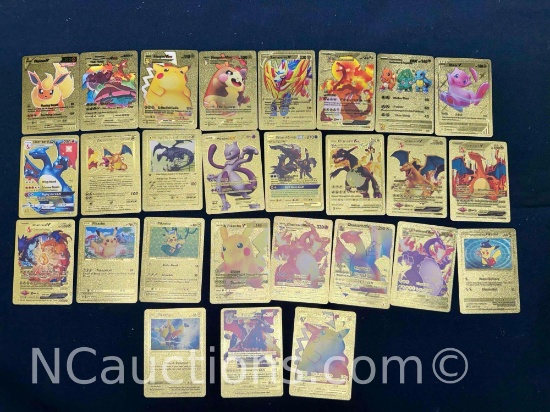 Amazing set of Pokemon Gold Foil Cards, Most are Rare or Better