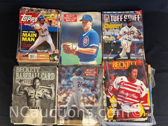 collection of vintage sports magazines Bo knows, Wayne Gretzky, Ken, Griffey Jr Topps and more