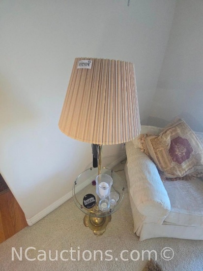 Retro Round Glass Endtable Lamp