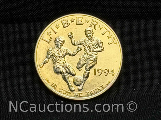 1994 World Cup commemorative 80 percent silver dollar 26.8 grams