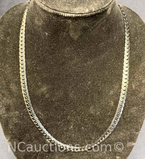 Cuban Link Blackened Necklace 24-Inch Longw/ Lobster Clasp