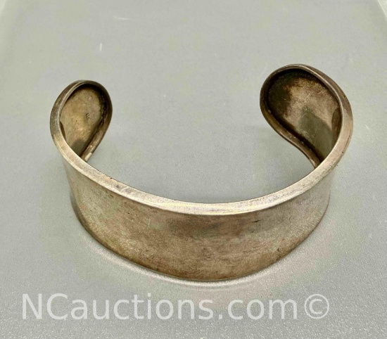 925 Sterling Silver Cuff Bangle Bracelet 29 grams