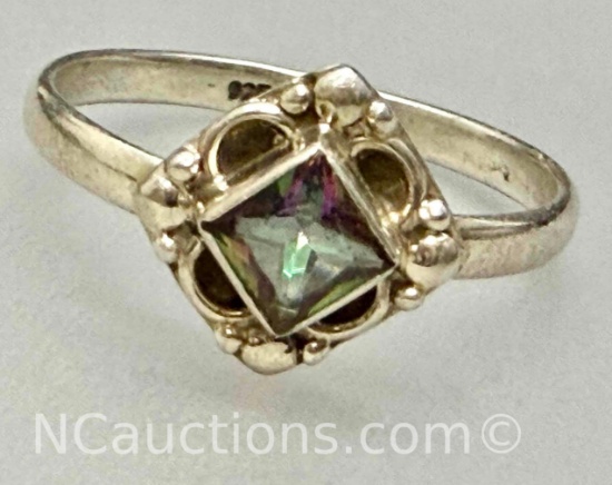 925 Sterling silver gemstone ring size 10