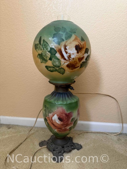 Antique Gone With The Wind Victorian Parlor Lamp