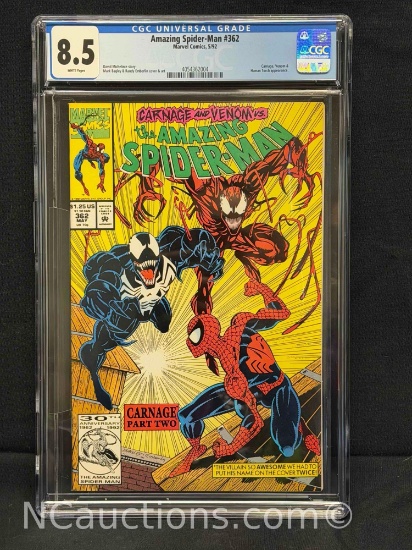 CGC 8.5 Amazing Spider-Man #362 Marvel Comics, 5/92