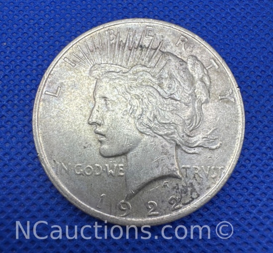 1922 Silver Peace Dollar 90% Silver Coin 26 Grams