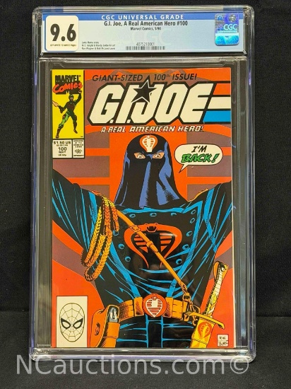 CGC 9.6 G.I. Joe, A Real American Hero #100 Marvel Comics, 5/90
