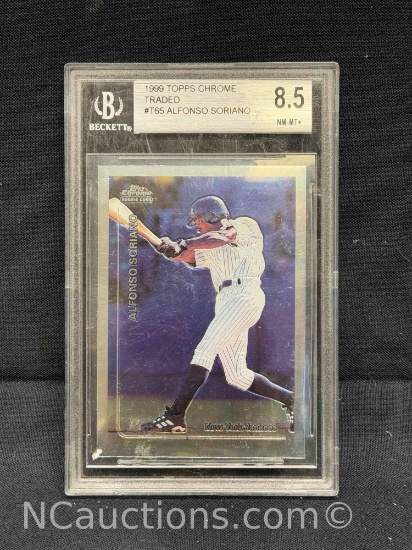 Becket 8.5 1999 TOPPS CHROME TRADED #T65 ALFONSO SORIANO