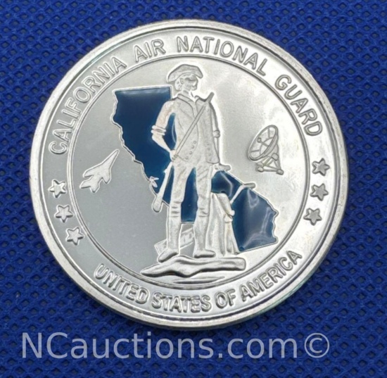 California Air National Guard 1 Troy Oz .999 Fine Silver Bullion Coin