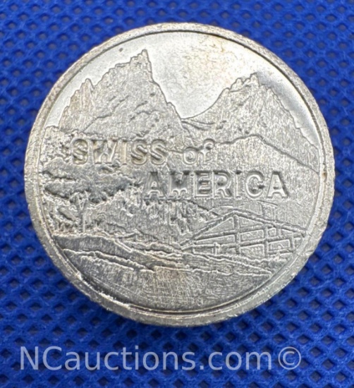 Swiss America 1 Troy Oz .999 Fine Silver Bullion Coin