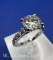 Preveli Sterling Silver Brilliant Round Cut Diamond Ring 3 Grams Size 6