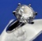 Preveli Sterling Silver Cz Ring 4 Grams Size 6