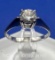 Sterling Silver Brilliant Round Cut Cz Ring 1.7 Grams Size 6.5
